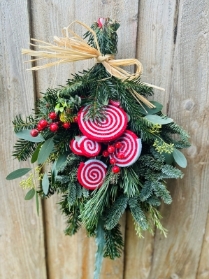 Christmas Door Swag   Sweetie Swirl